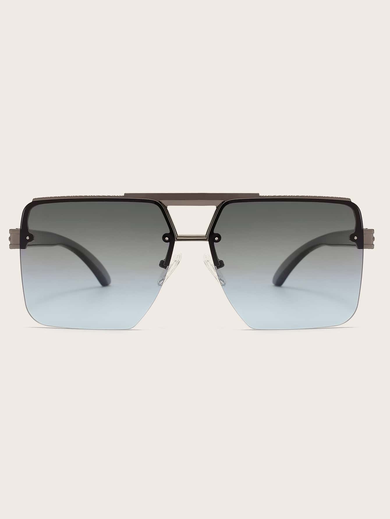 Half Frame Metal Fashion Sunglasses