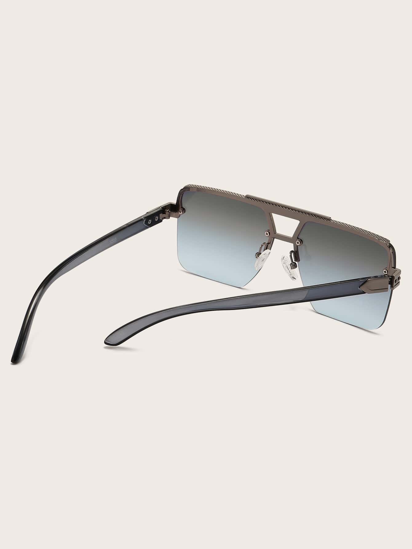 Half Frame Metal Fashion Sunglasses