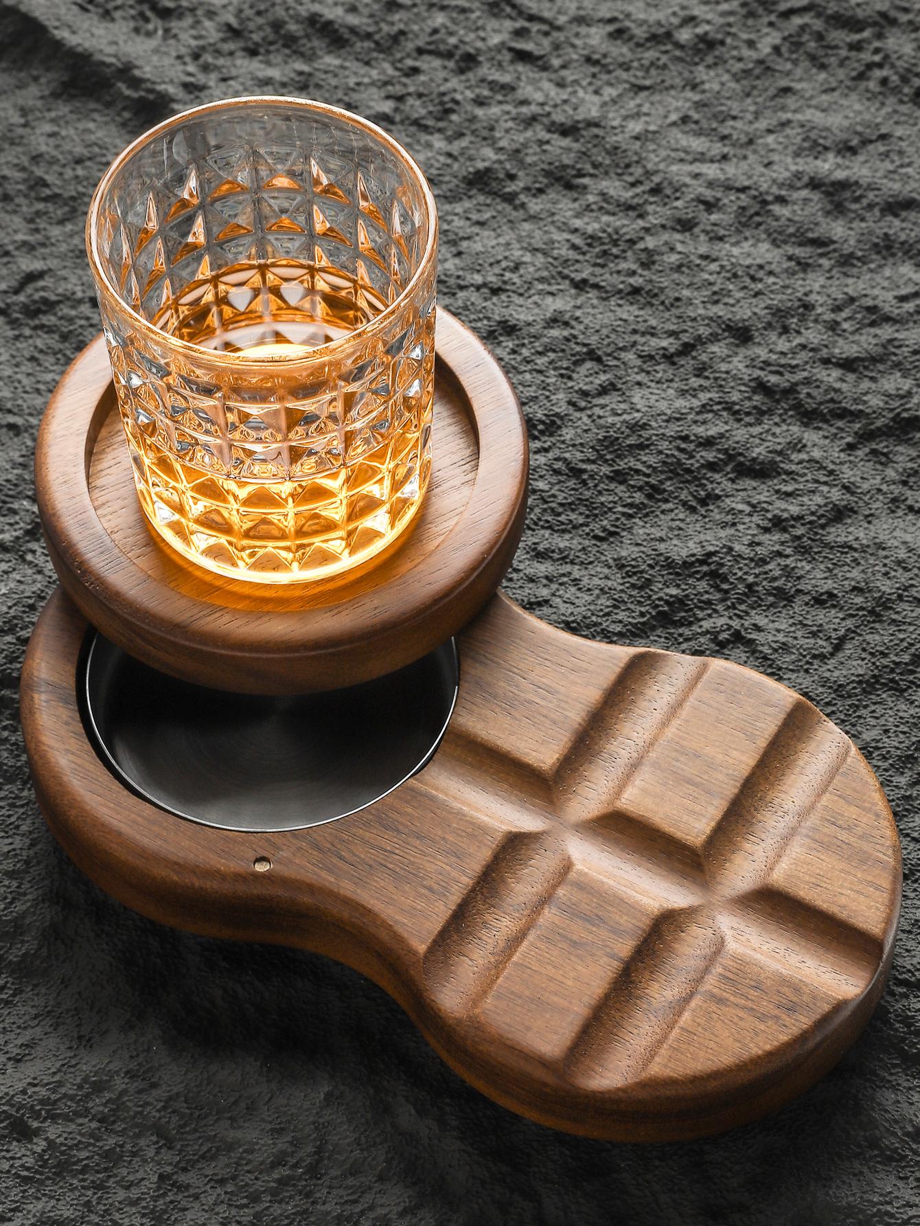 Wooden Ashtray With Lid