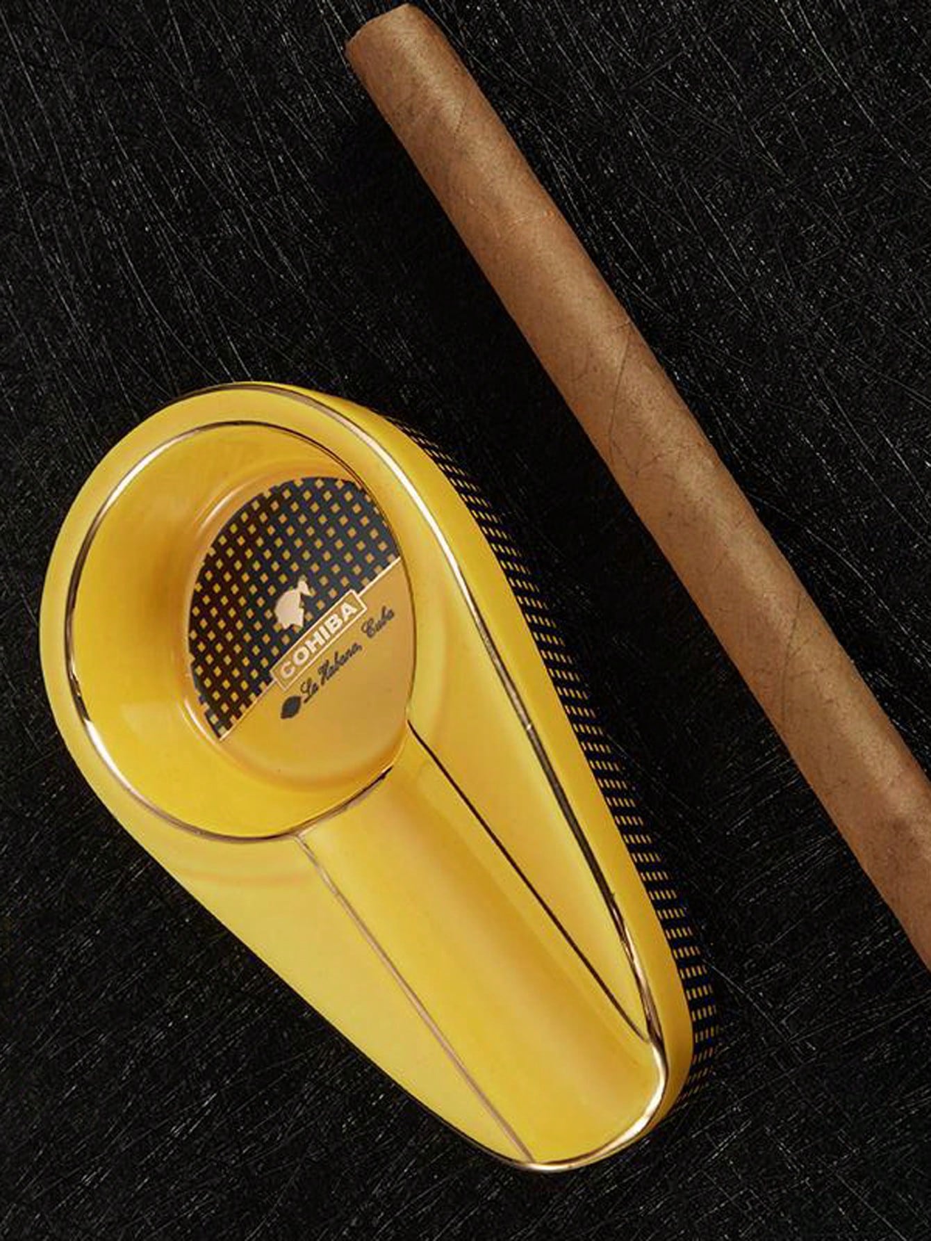 Yellow Cigar Ashtray