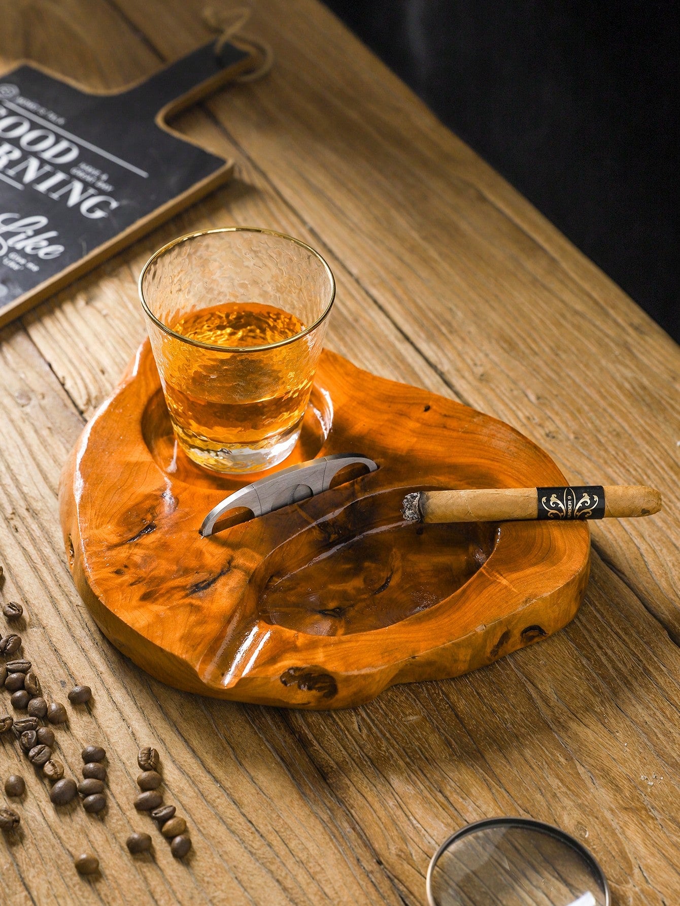 Wooden Cigar Ashtray