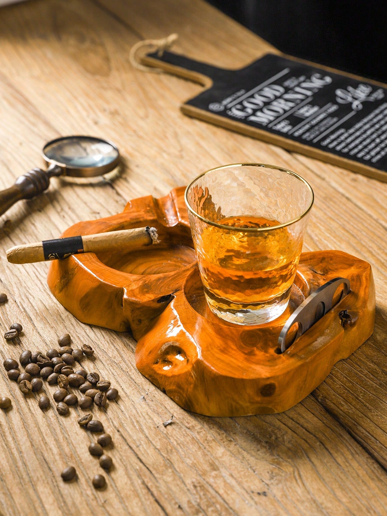 Wooden Cigar Ashtray