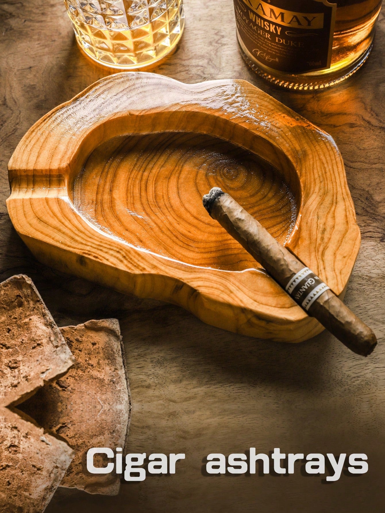 Wooden Cigar Ashtray