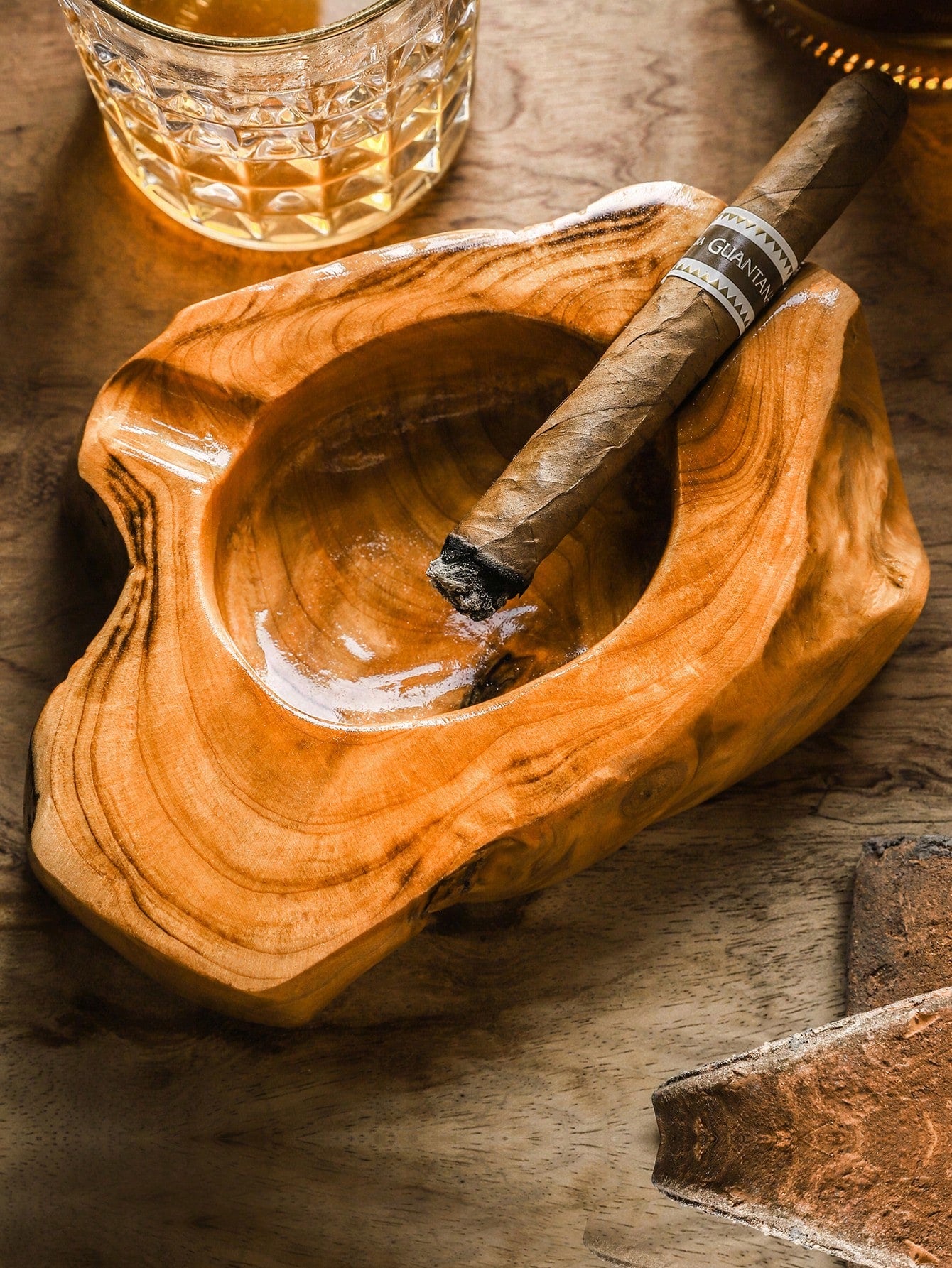 Wooden Cigar Ashtray