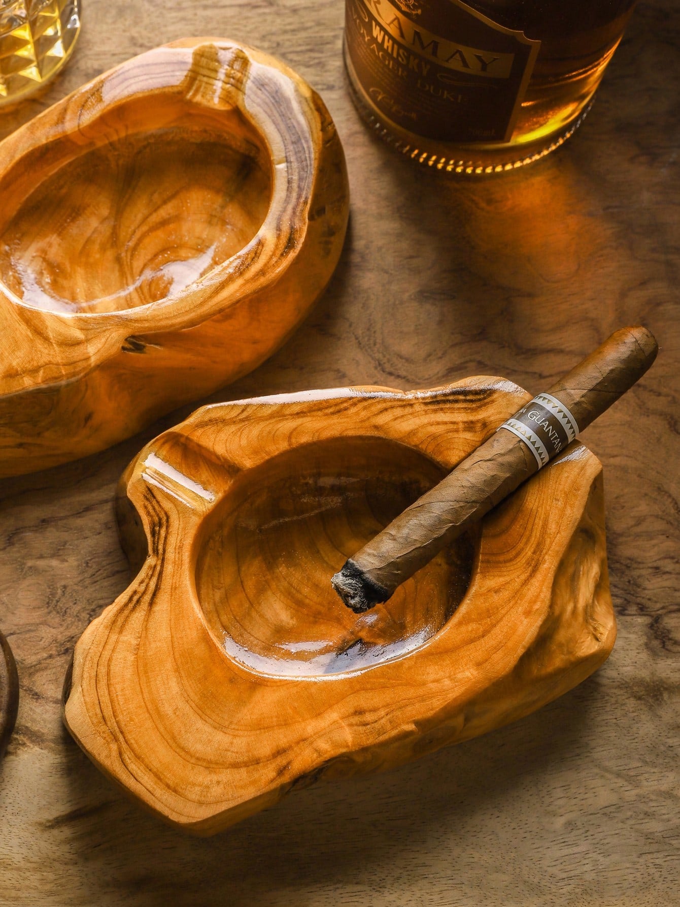 Wooden Cigar Ashtray