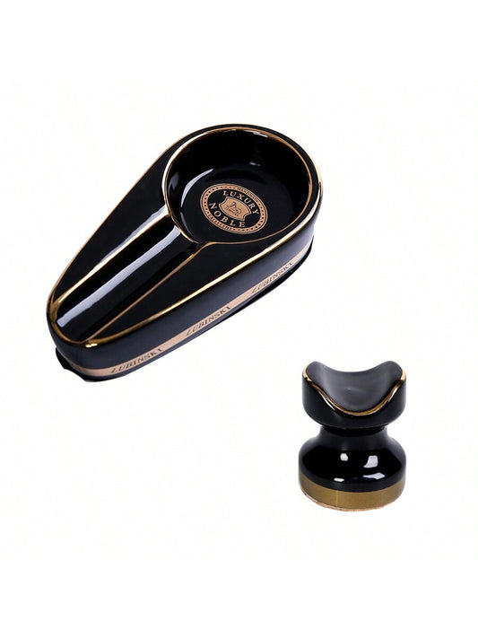 Ceramic Cigar Rest Ashtray Set