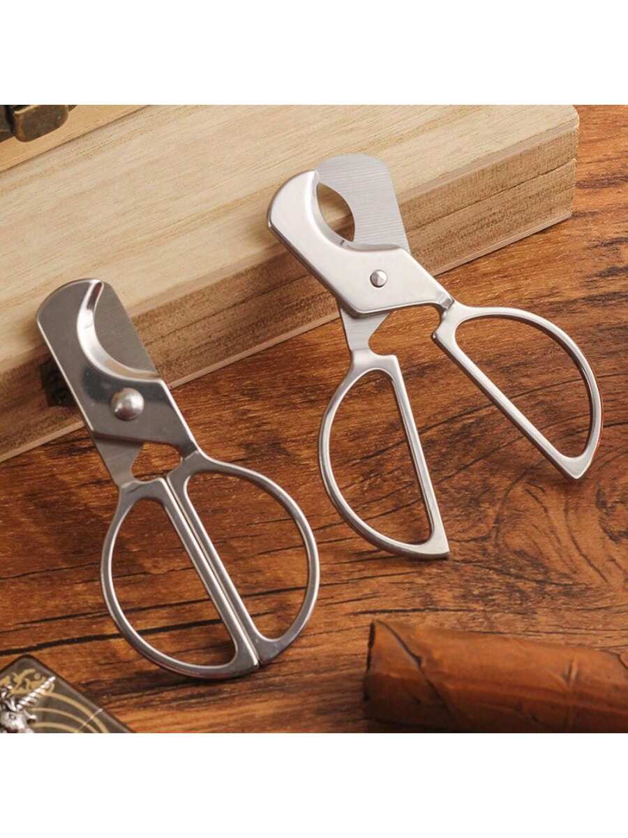 Stainless Steel Cigar Cutter, Double Blade Long Handle