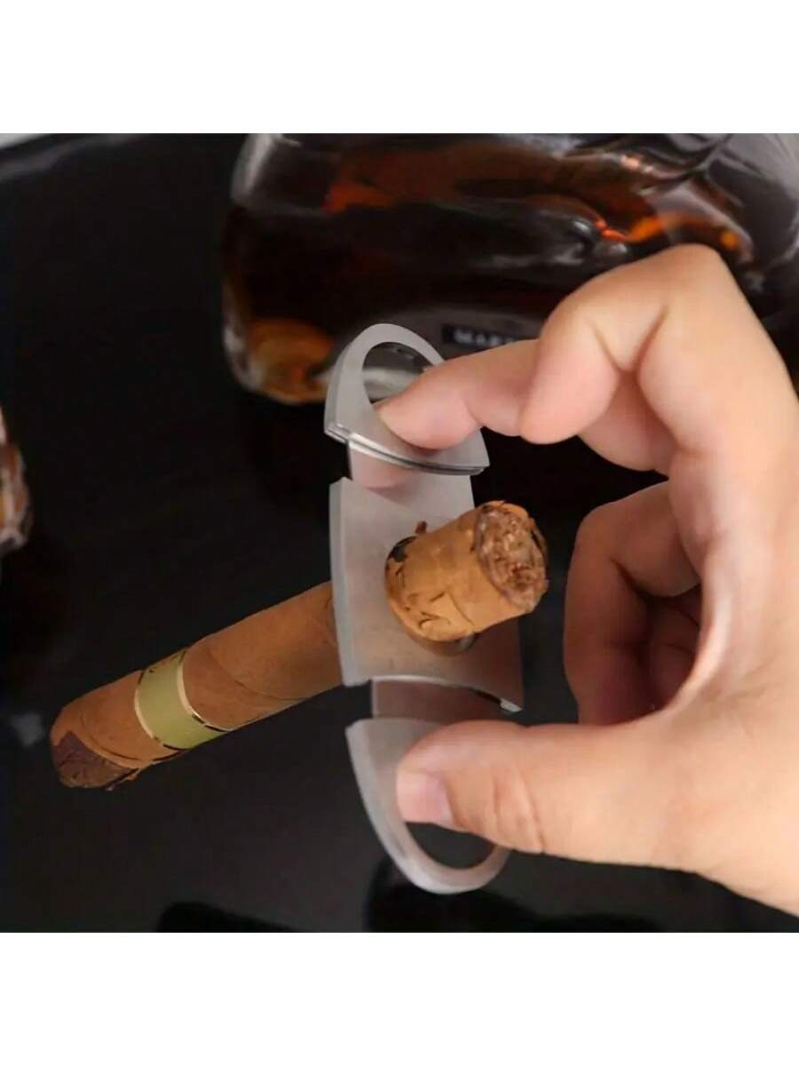 Modern Minimalist Stainless Steel Cigar Cutter