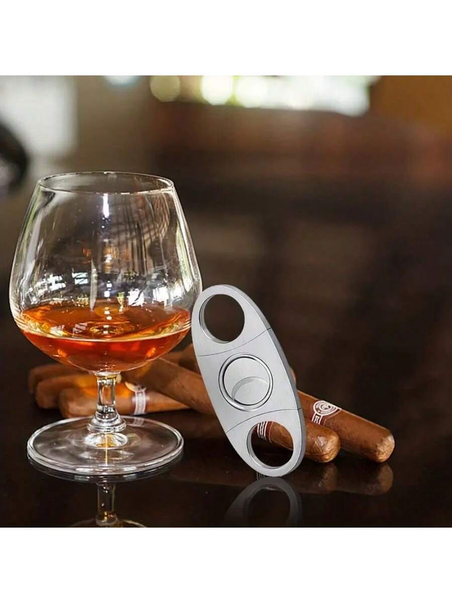 Modern Minimalist Stainless Steel Cigar Cutter