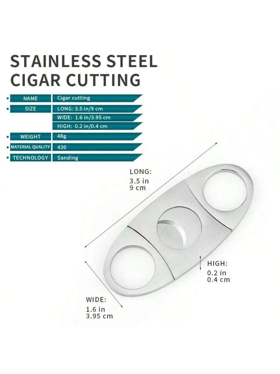 Modern Minimalist Stainless Steel Cigar Cutter