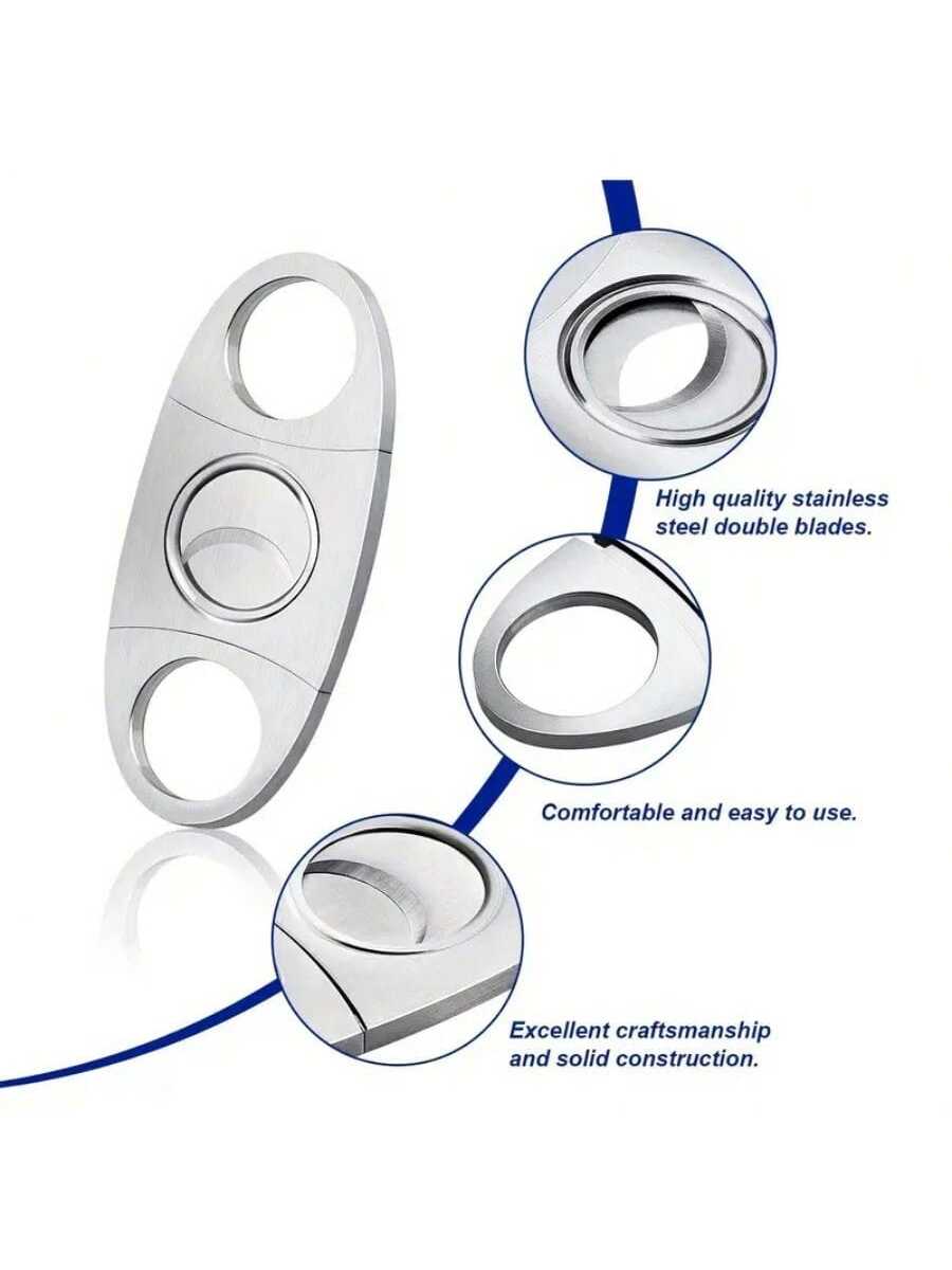 Modern Minimalist Stainless Steel Cigar Cutter